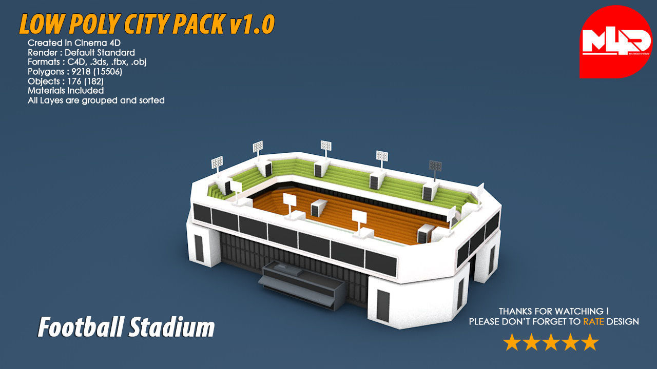 Low Poly City Pack Low-poly 3D model_6