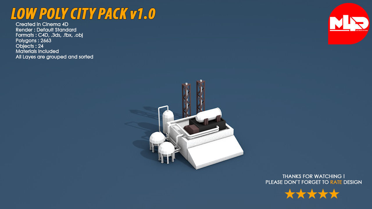 Low Poly City Pack Low-poly 3D model_31