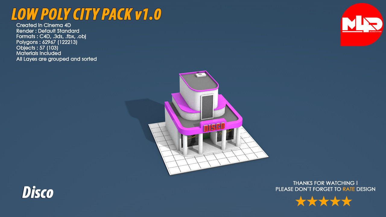 Low Poly City Pack Low-poly 3D model_19