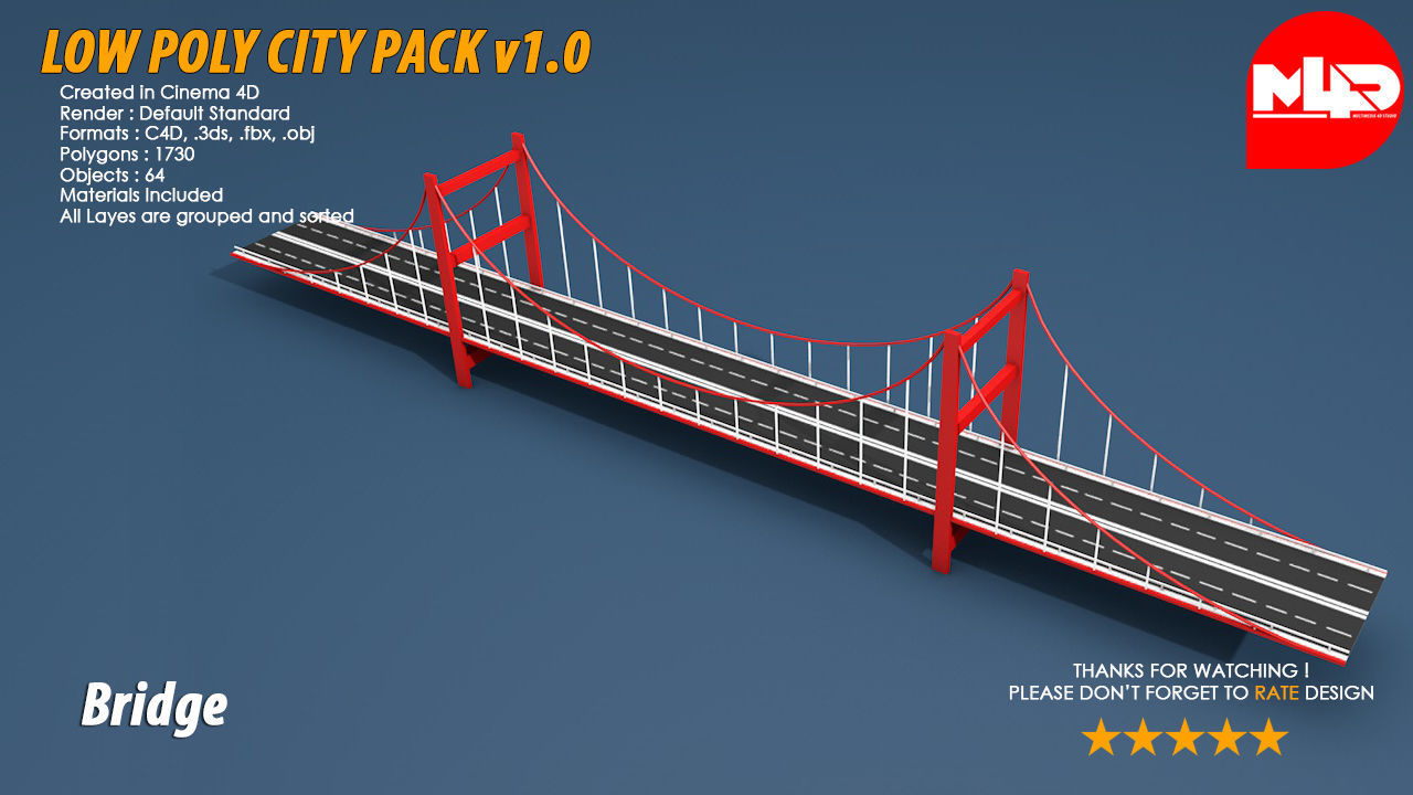 Low Poly City Pack Low-poly 3D model_5