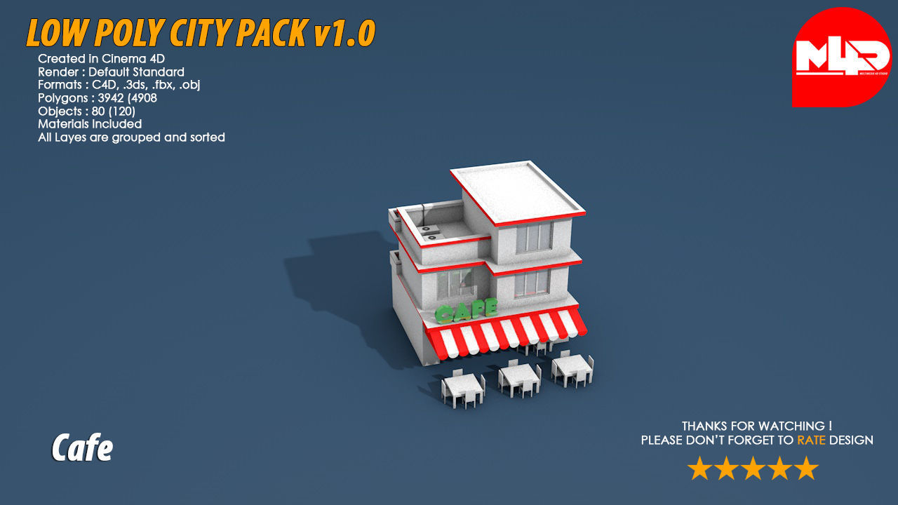 Low Poly City Pack Low-poly 3D model_24