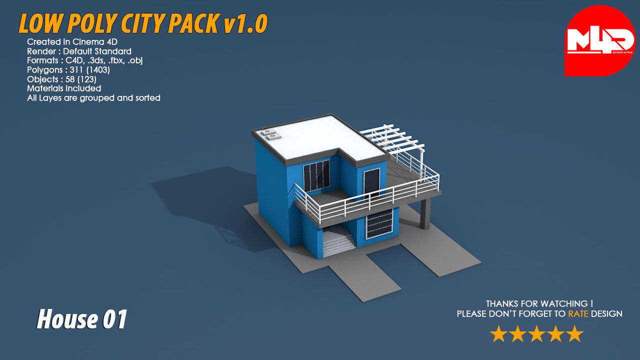 Low Poly City Pack Low-poly 3D model_39