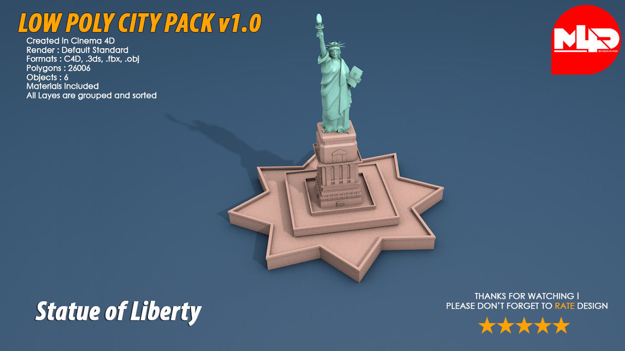 Low Poly City Pack Low-poly 3D model_2