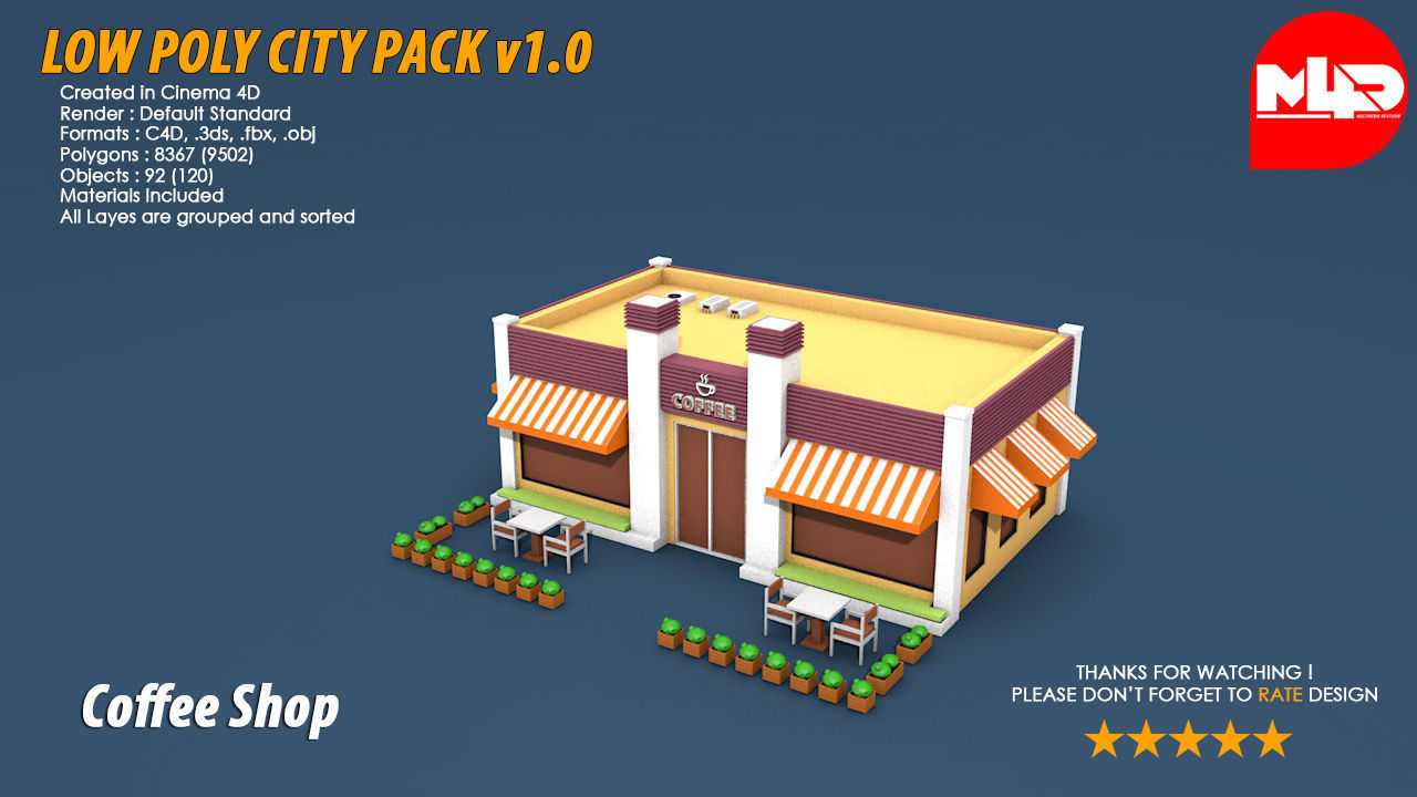 Low Poly City Pack Low-poly 3D model_13