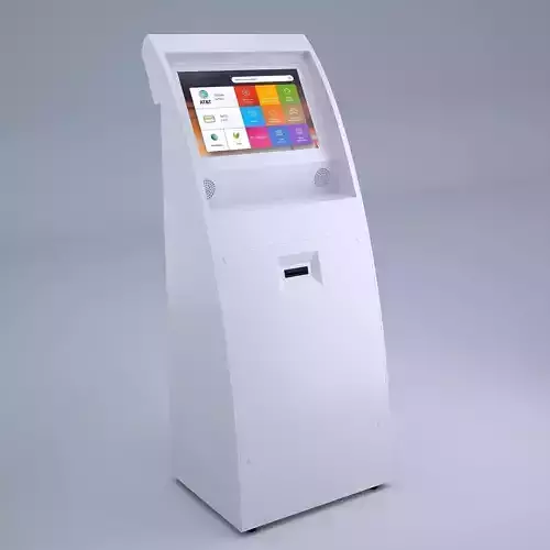 Touch Screen Pay Terminal Screen Display Console Low-poly 3D model