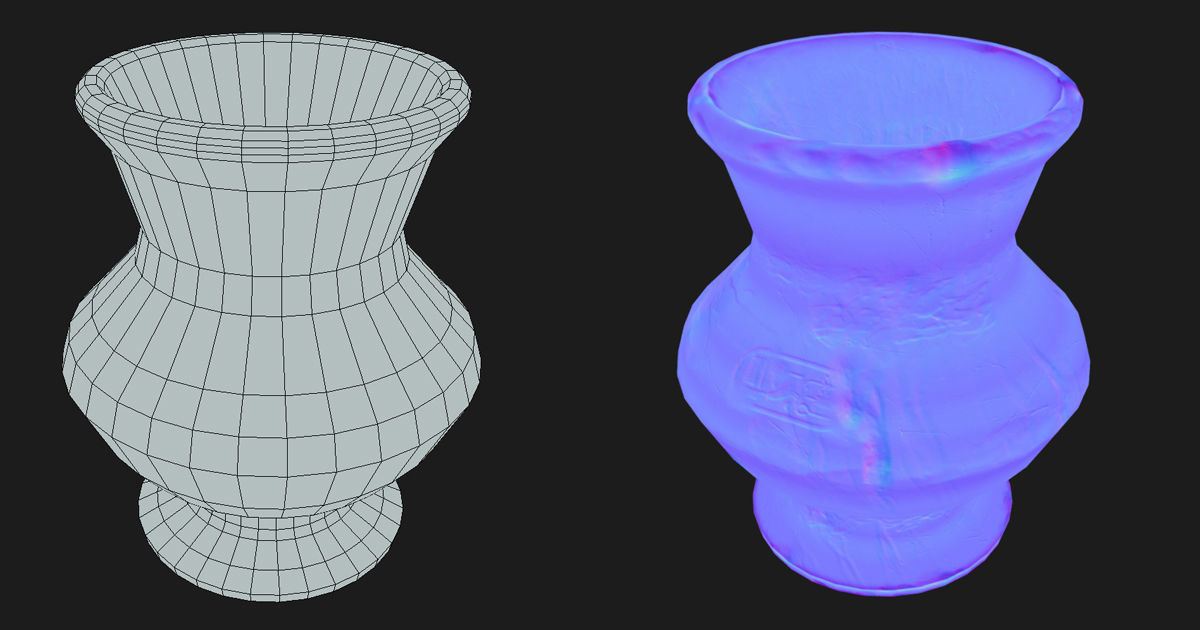 Jar Thutmose Low-poly 3D model_7