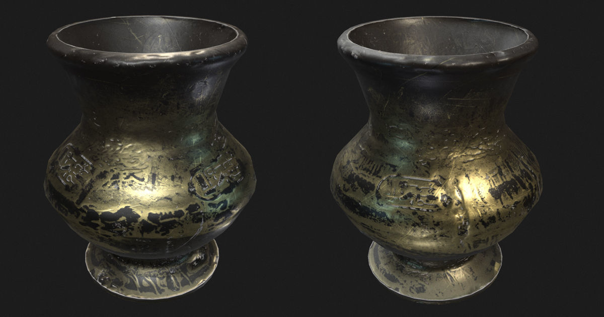 Jar Thutmose Low-poly 3D model_3