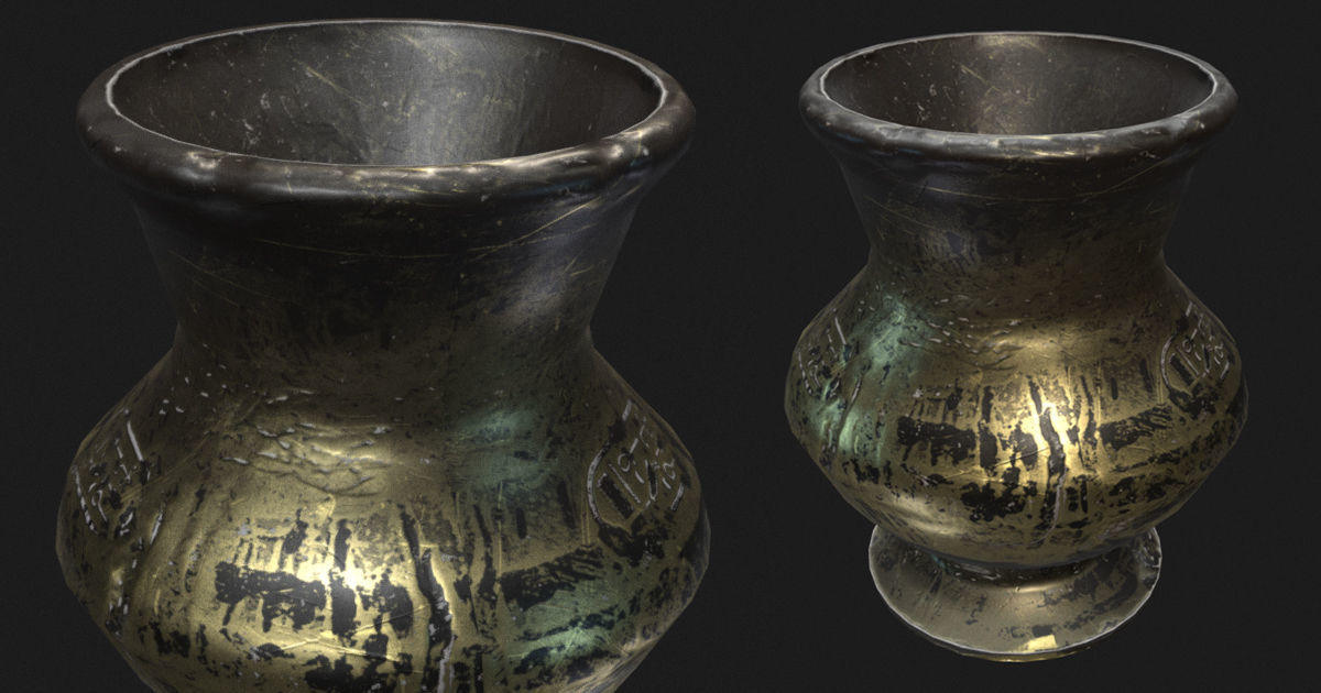 Jar Thutmose Low-poly 3D model_6