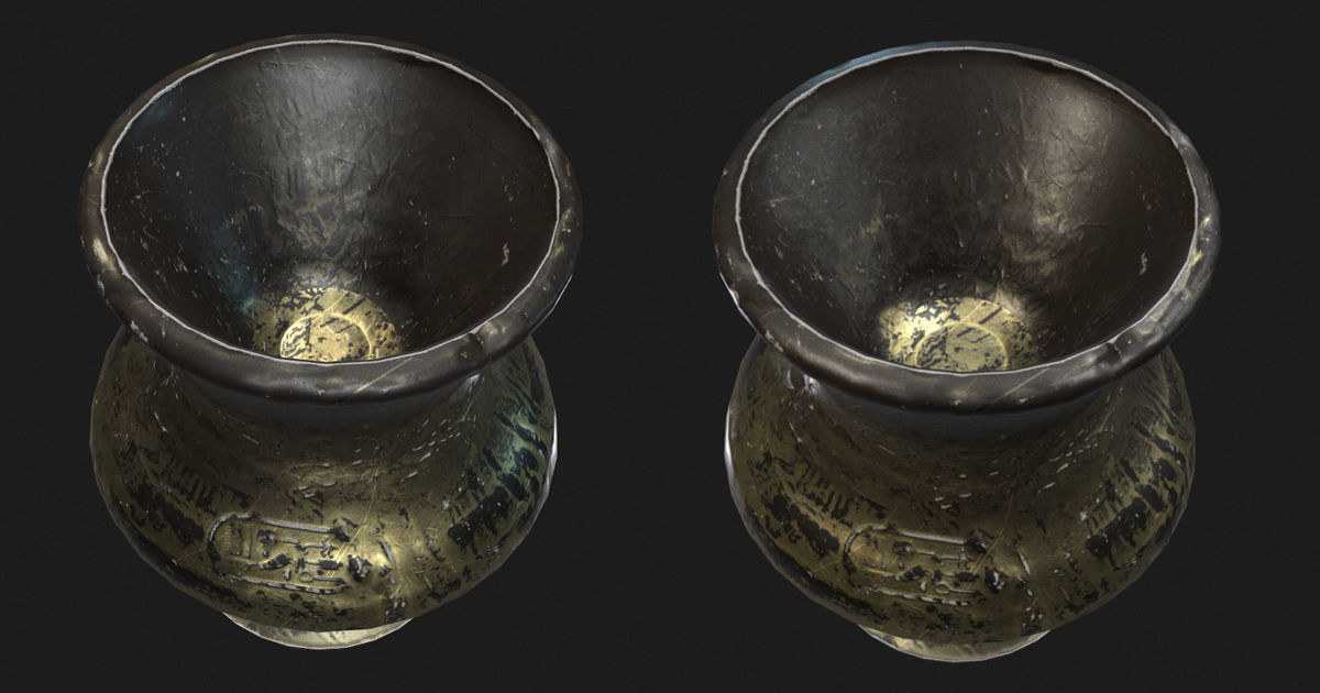 Jar Thutmose Low-poly 3D model_4