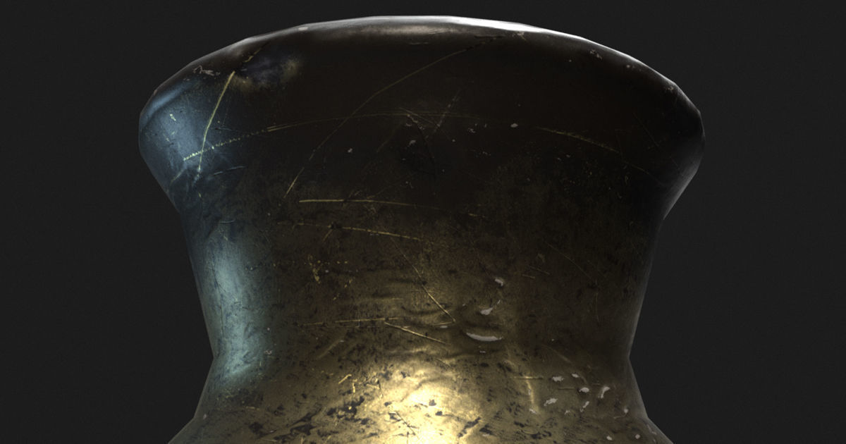 Jar Thutmose Low-poly 3D model_8