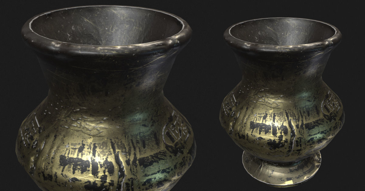 Jar Thutmose Low-poly 3D model_1