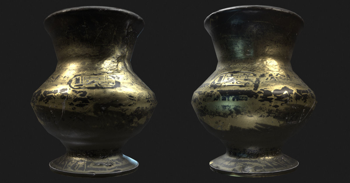 Jar Thutmose Low-poly 3D model_5