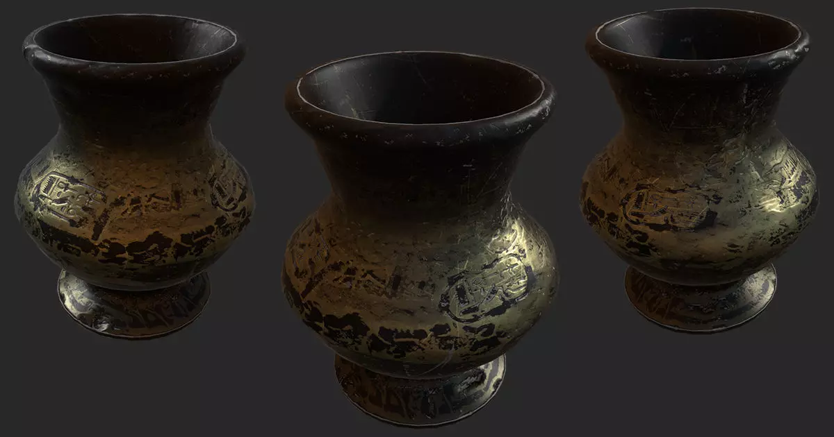 Jar Thutmose Low-poly 3D model_0