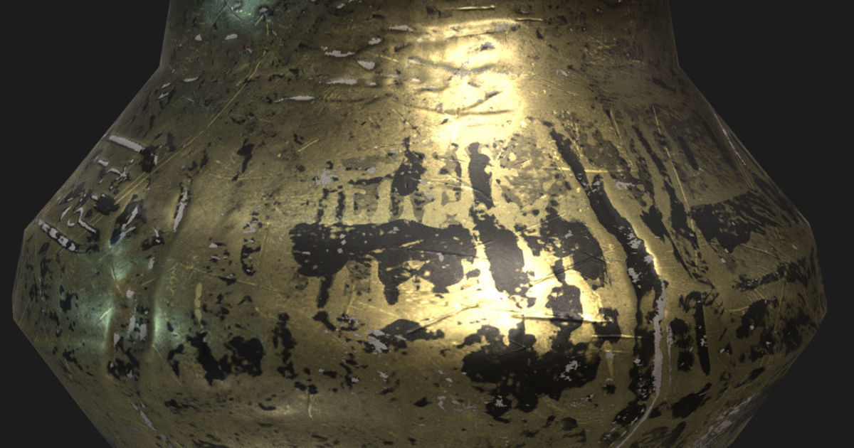 Jar Thutmose Low-poly 3D model_12