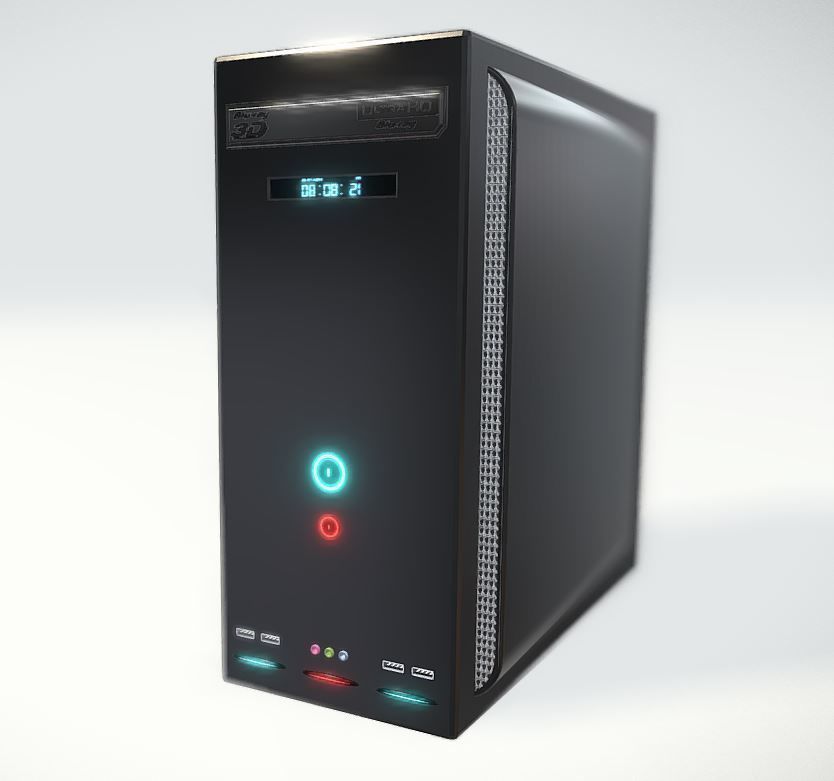 High Detailed Desktop PC Case - Personal Computer 3D model_1