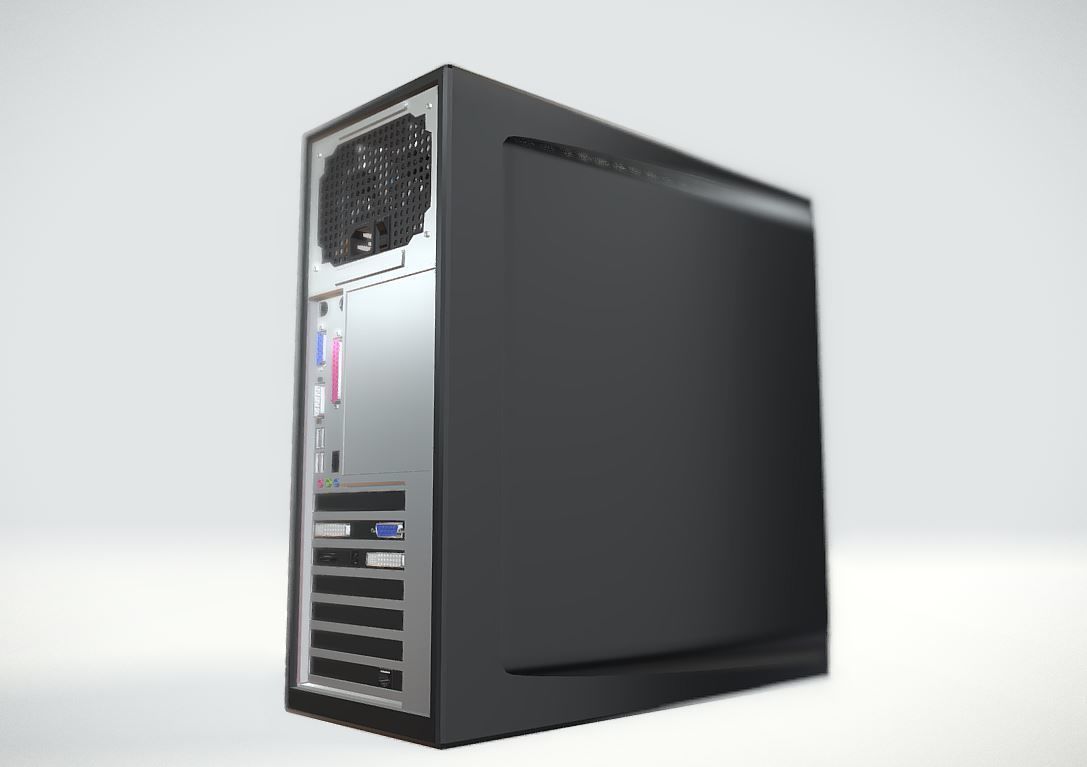 High Detailed Desktop PC Case - Personal Computer 3D model_5