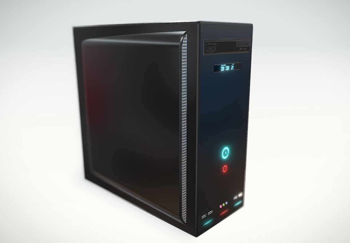 High Detailed Desktop PC Case - Personal Computer 3D model_3