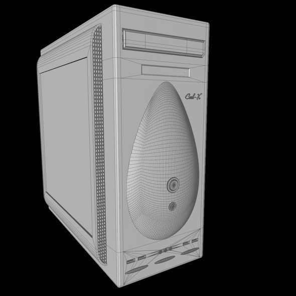 High Detailed Desktop PC Case - Personal Computer 3D model_9