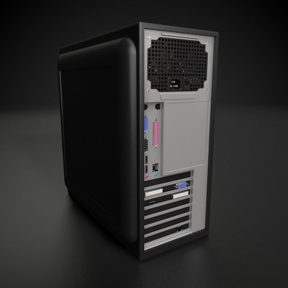 High Detailed Desktop PC Case - Personal Computer 3D model_8