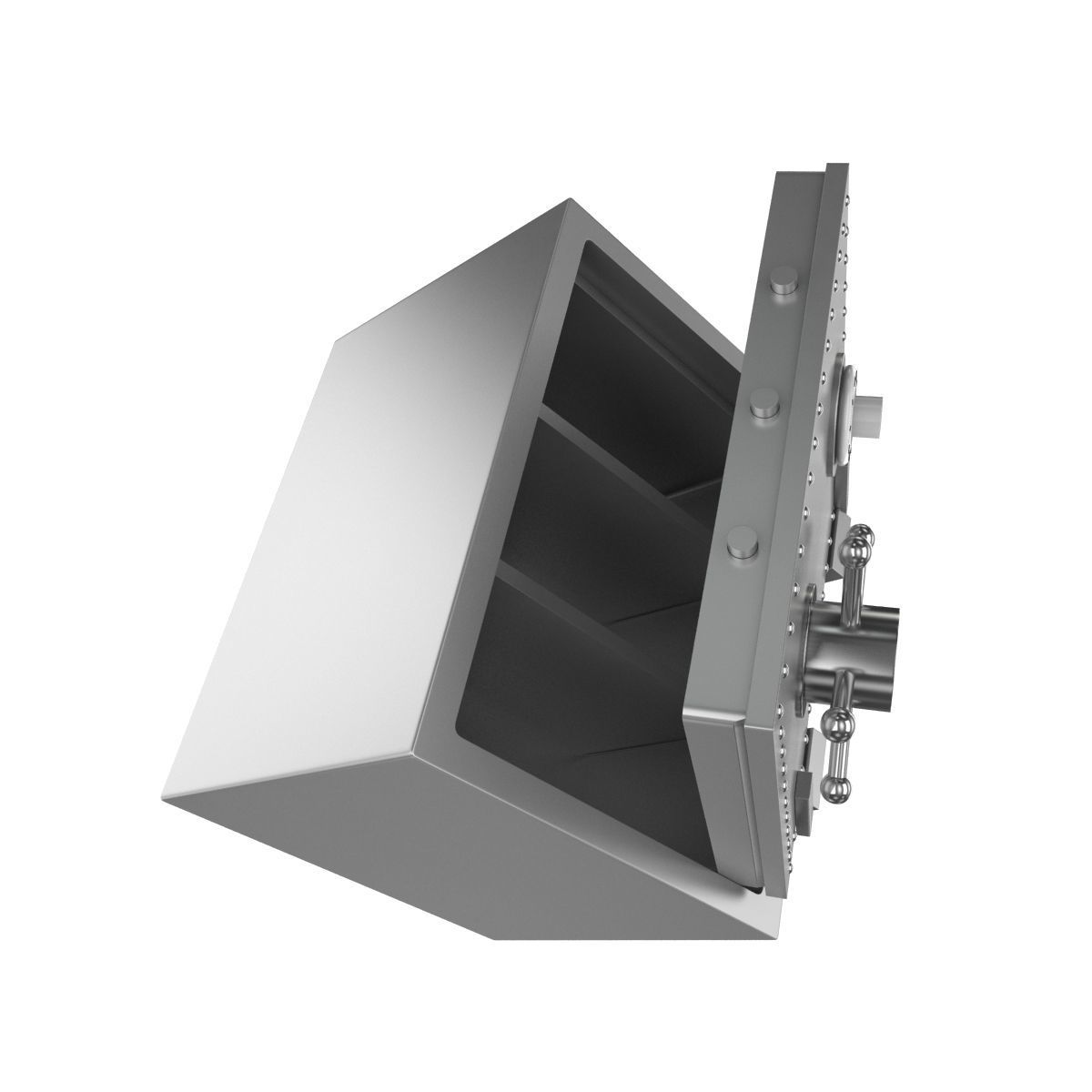 Steel Bank Safe 3D model_6