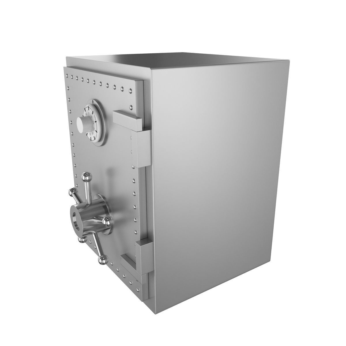 Steel Bank Safe 3D model_9