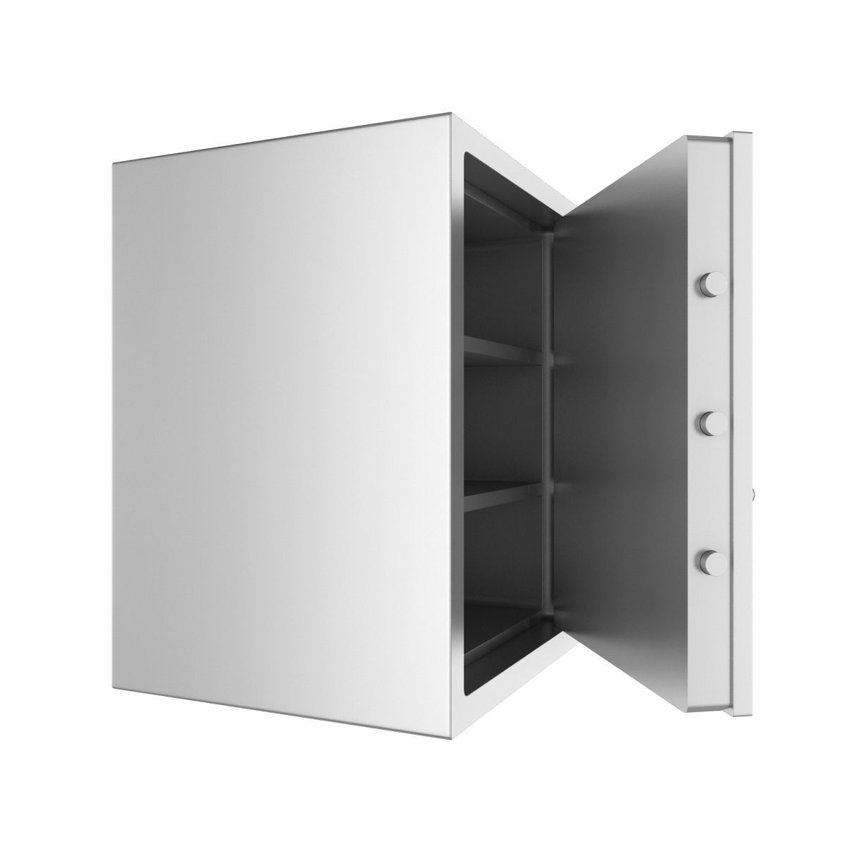 Steel Bank Safe 3D model_3