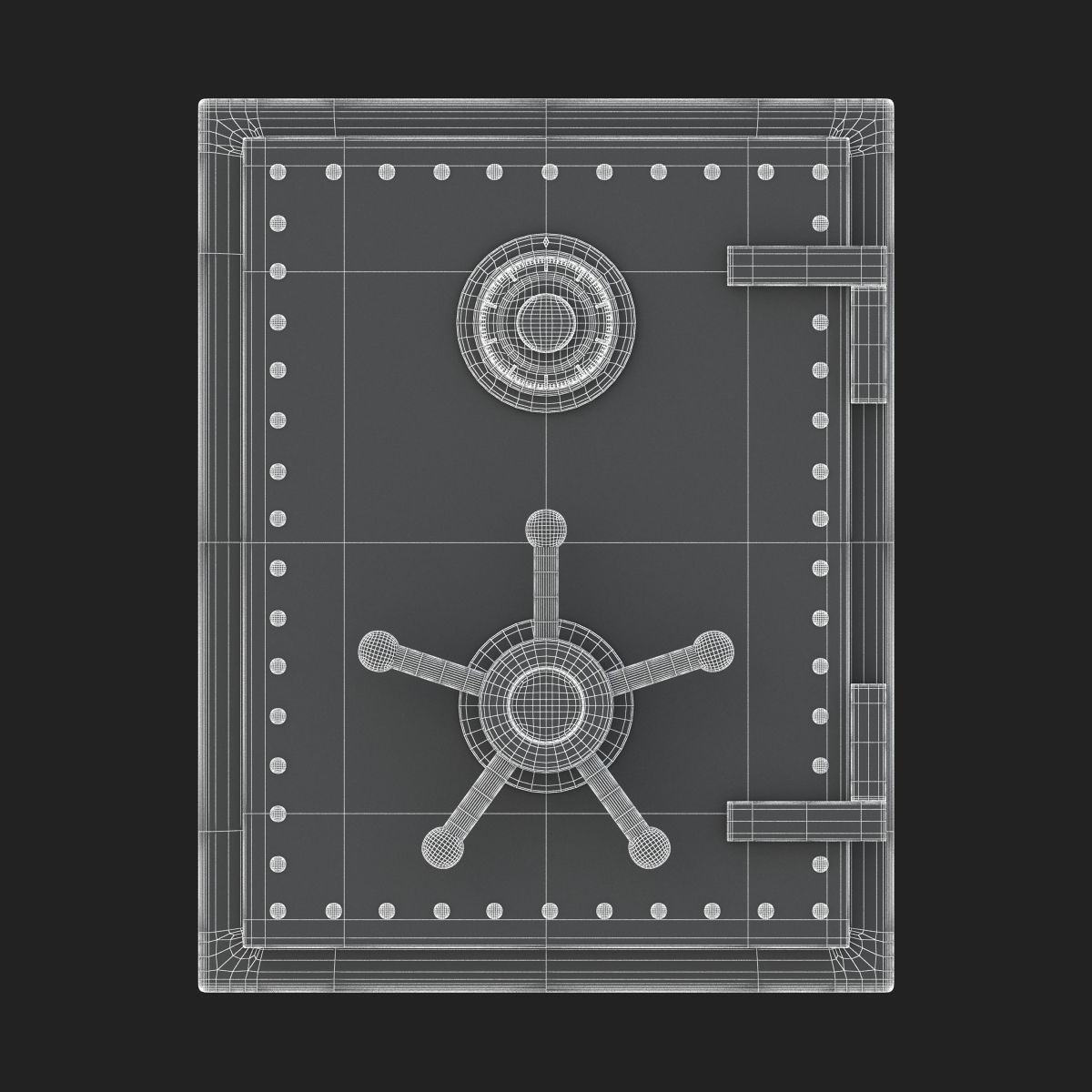 Steel Bank Safe 3D model_15