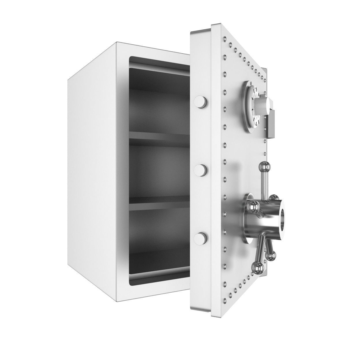 Steel Bank Safe 3D model_4