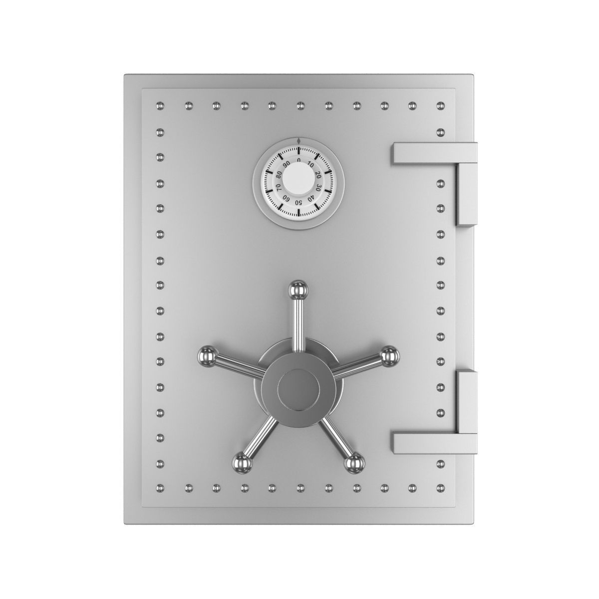 Steel Bank Safe 3D model_5