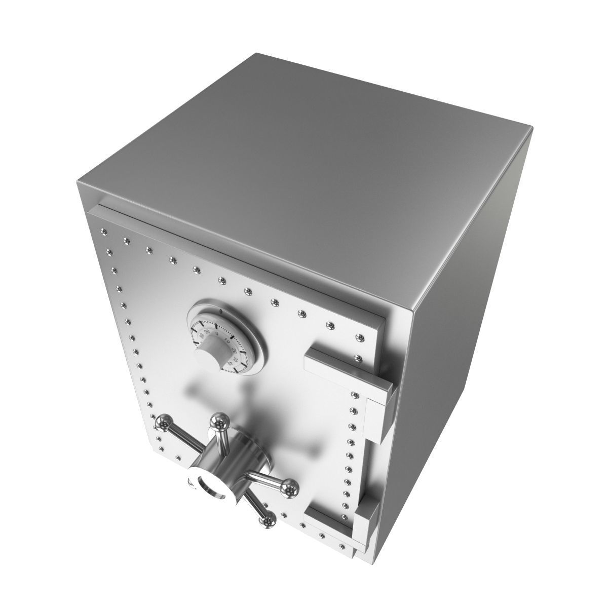 Steel Bank Safe 3D model_11
