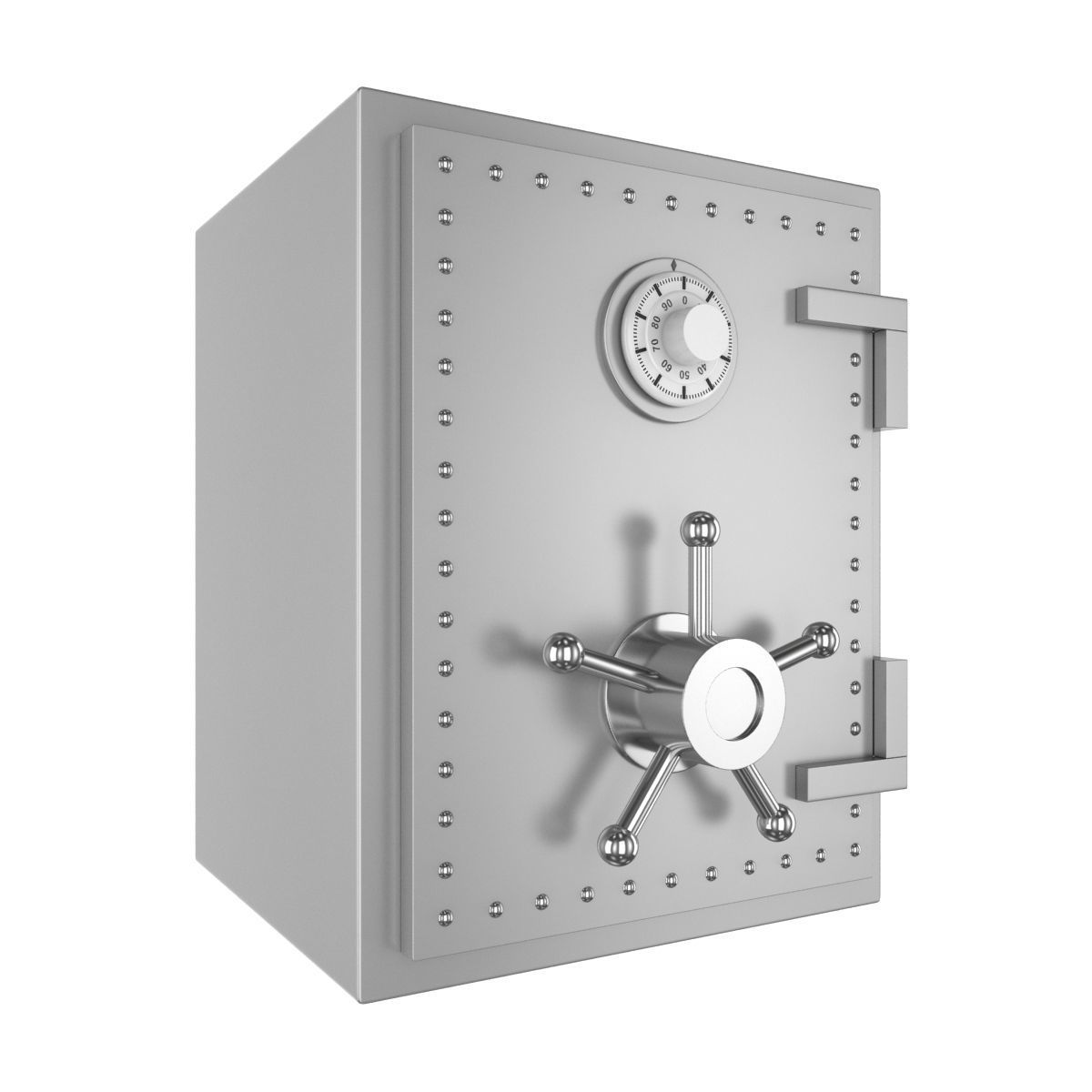 Steel Bank Safe 3D model_7