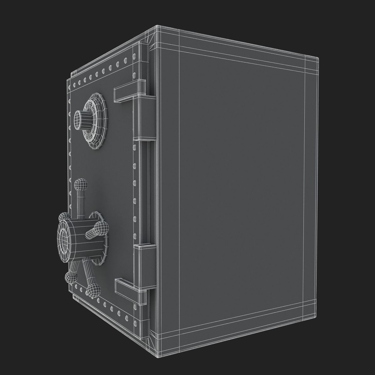 Steel Bank Safe 3D model_21