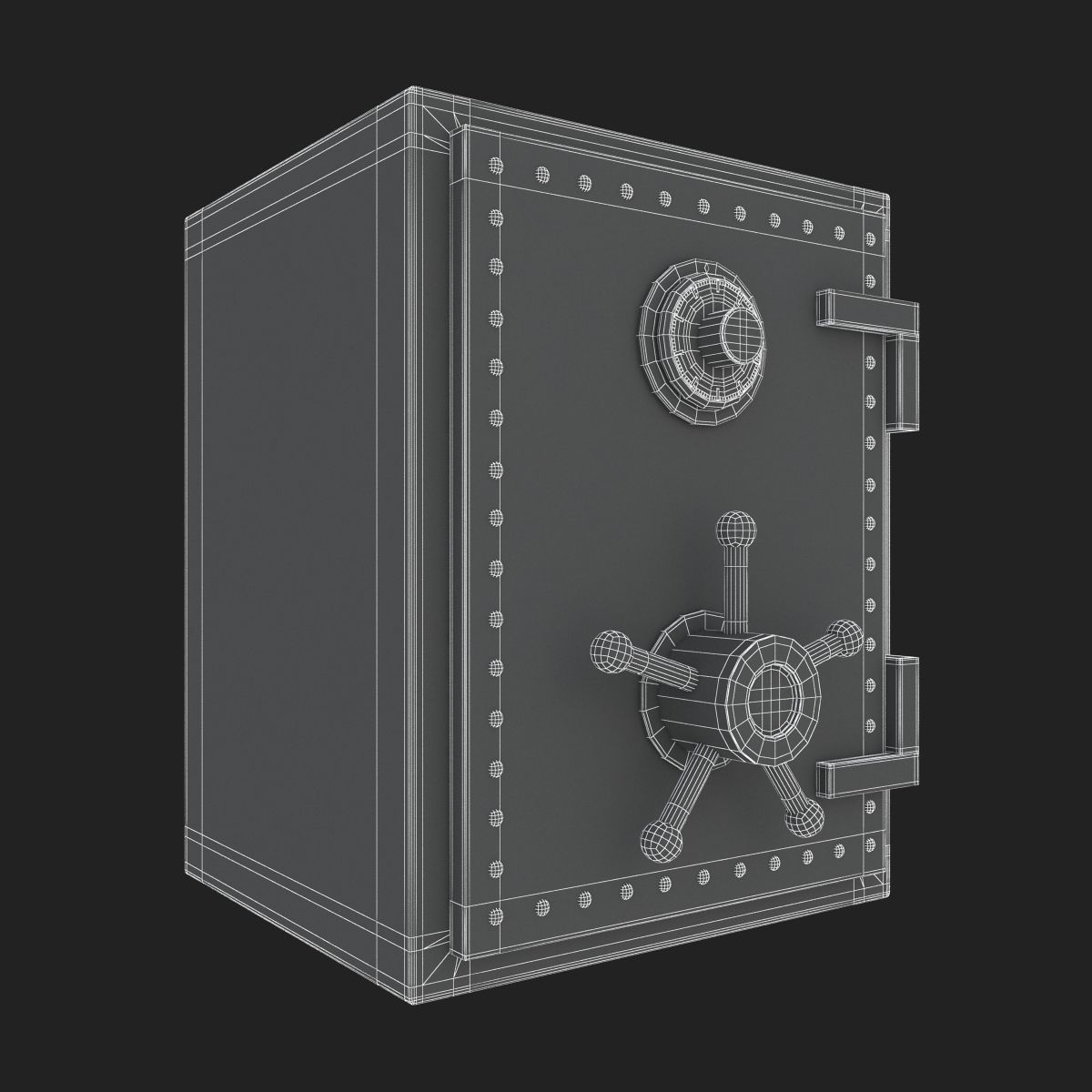 Steel Bank Safe 3D model_18