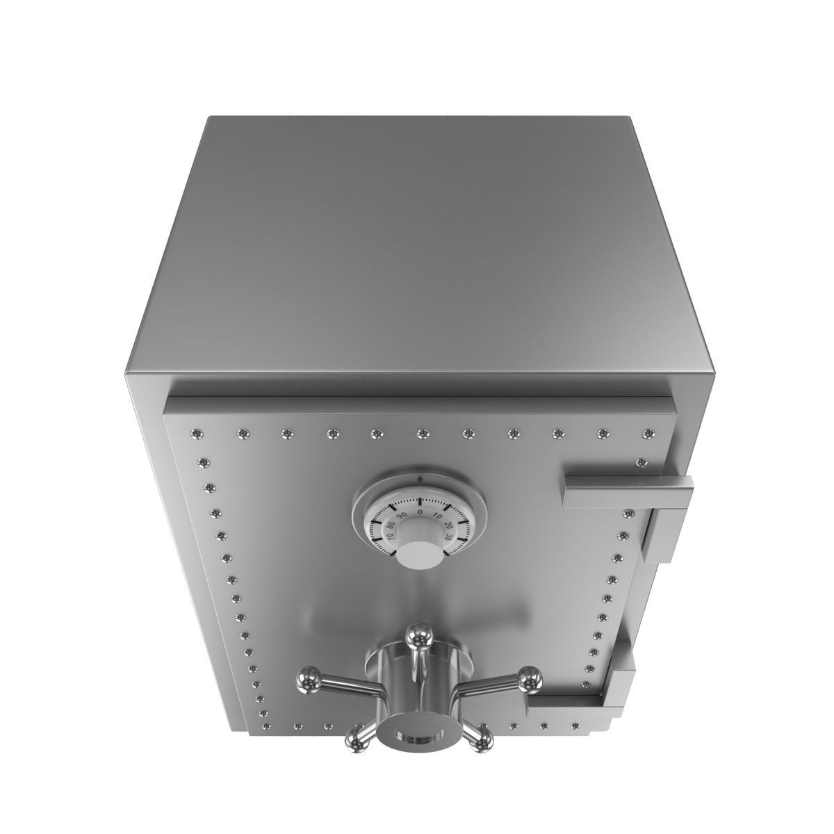 Steel Bank Safe 3D model_10