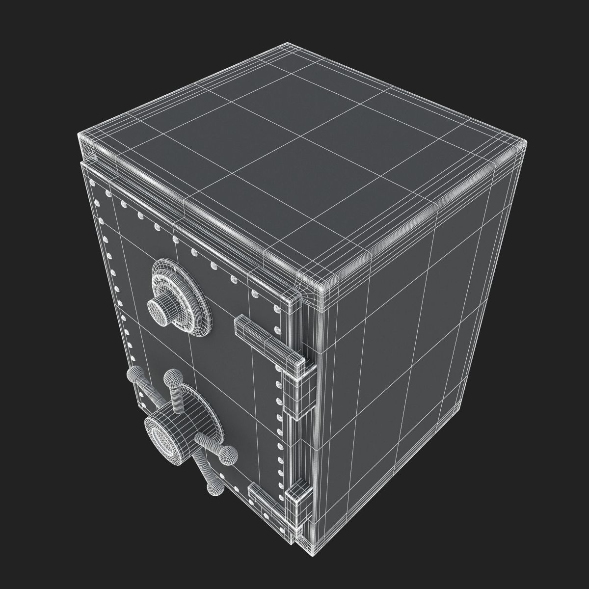 Steel Bank Safe 3D model_24