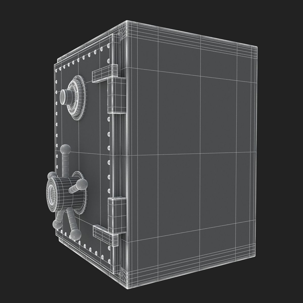 Steel Bank Safe 3D model_23