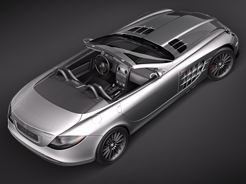 Mercedes-Benz SLR roadster 722s 3D Model 3D model_7