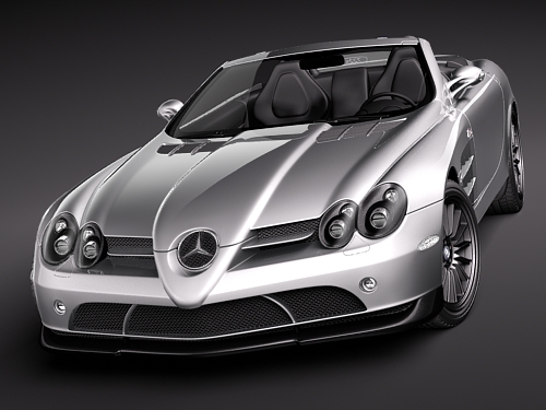 Mercedes-Benz SLR roadster 722s 3D Model 3D model_2