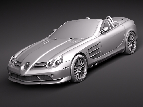Mercedes-Benz SLR roadster 722s 3D Model 3D model_3
