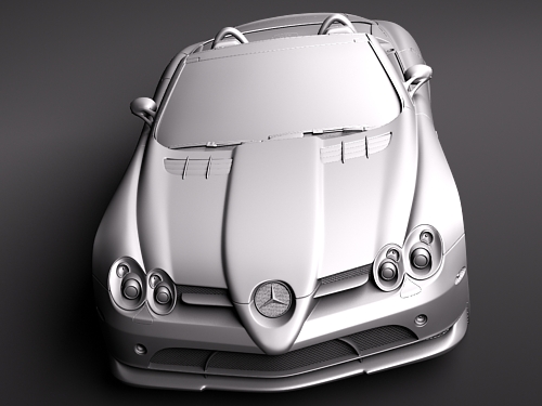 Mercedes-Benz SLR roadster 722s 3D Model 3D model_4