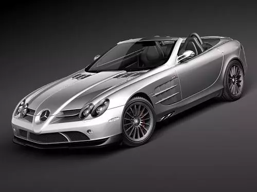 Mercedes-Benz SLR roadster 722s 3D Model 3D model_0