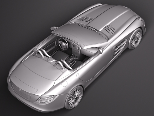 Mercedes-Benz SLR roadster 722s 3D Model 3D model_5