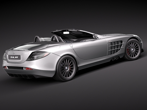 Mercedes-Benz SLR roadster 722s 3D Model 3D model_10