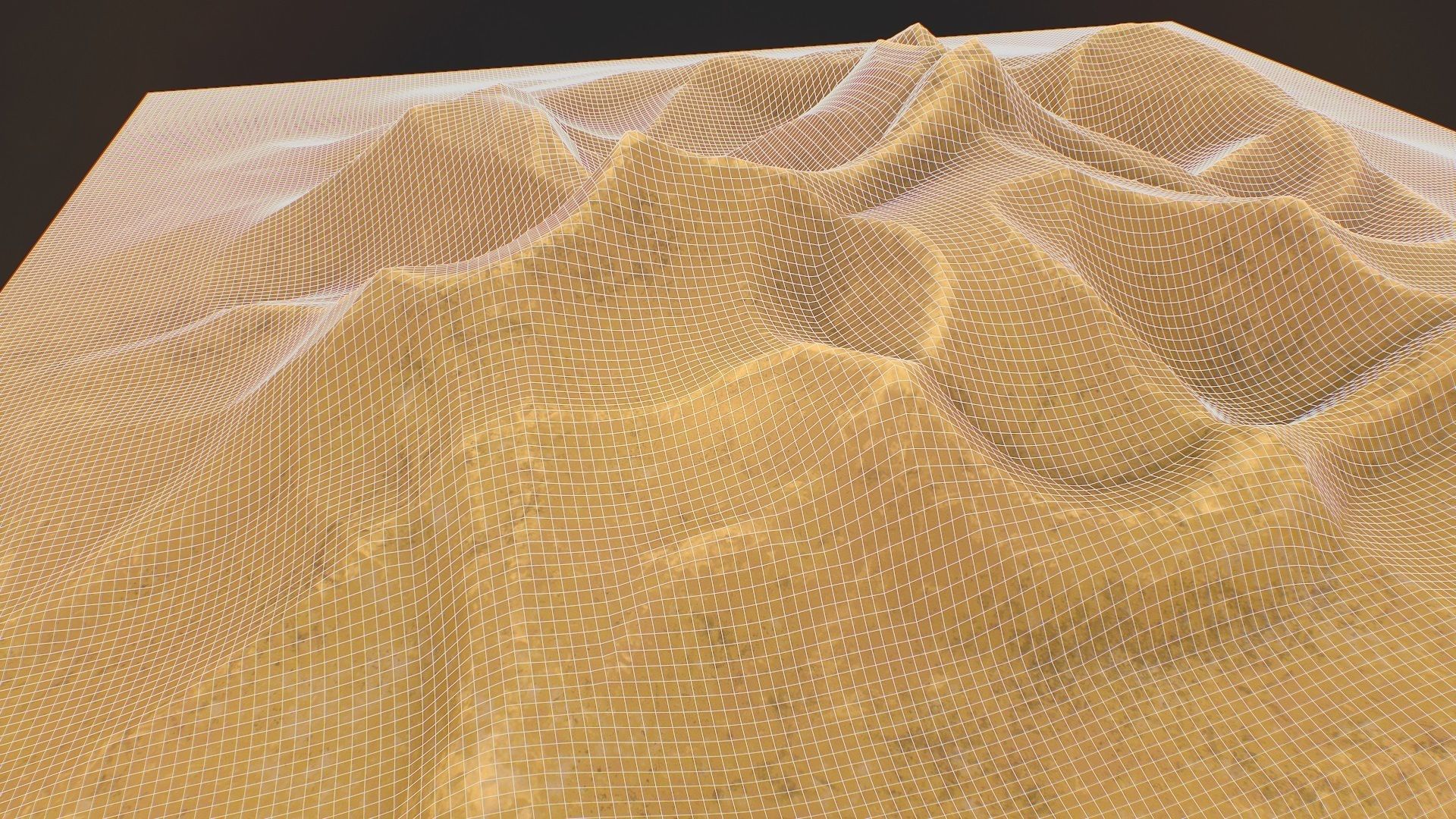 Sci fi dunes landscape piece model  Low-poly 3D model_4
