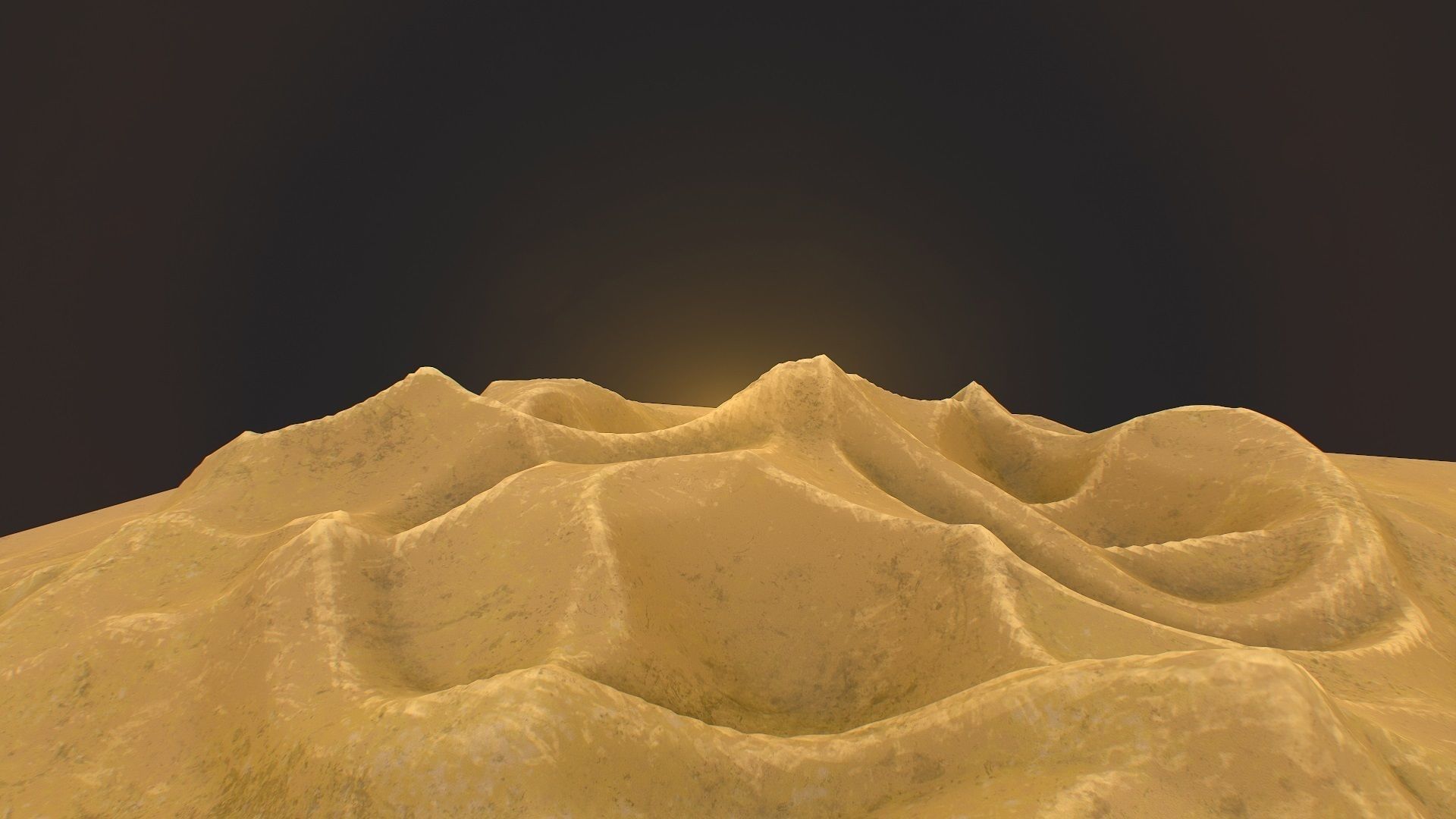 Sci fi dunes landscape piece model  Low-poly 3D model_3