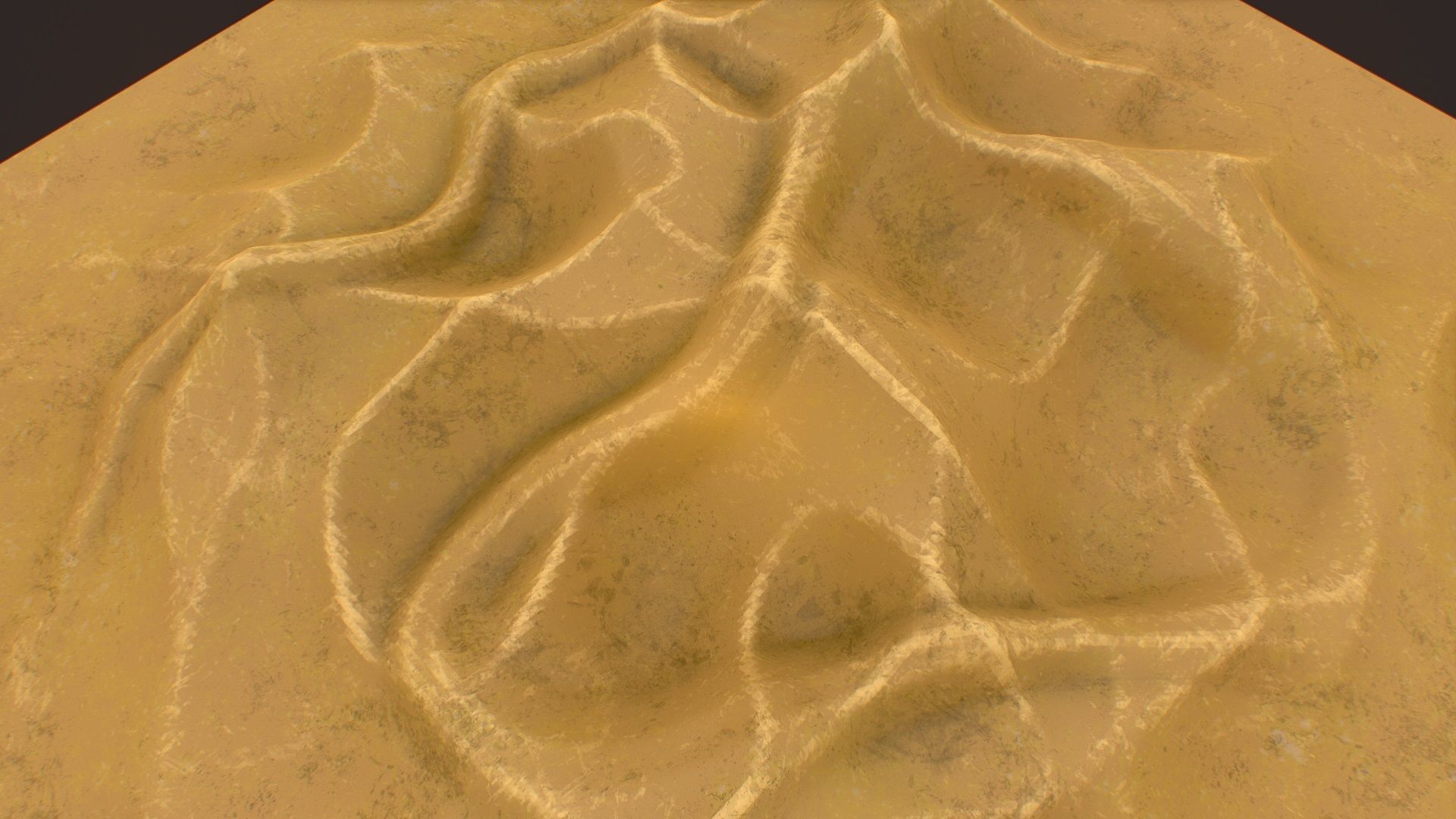 Sci fi dunes landscape piece model  Low-poly 3D model_2