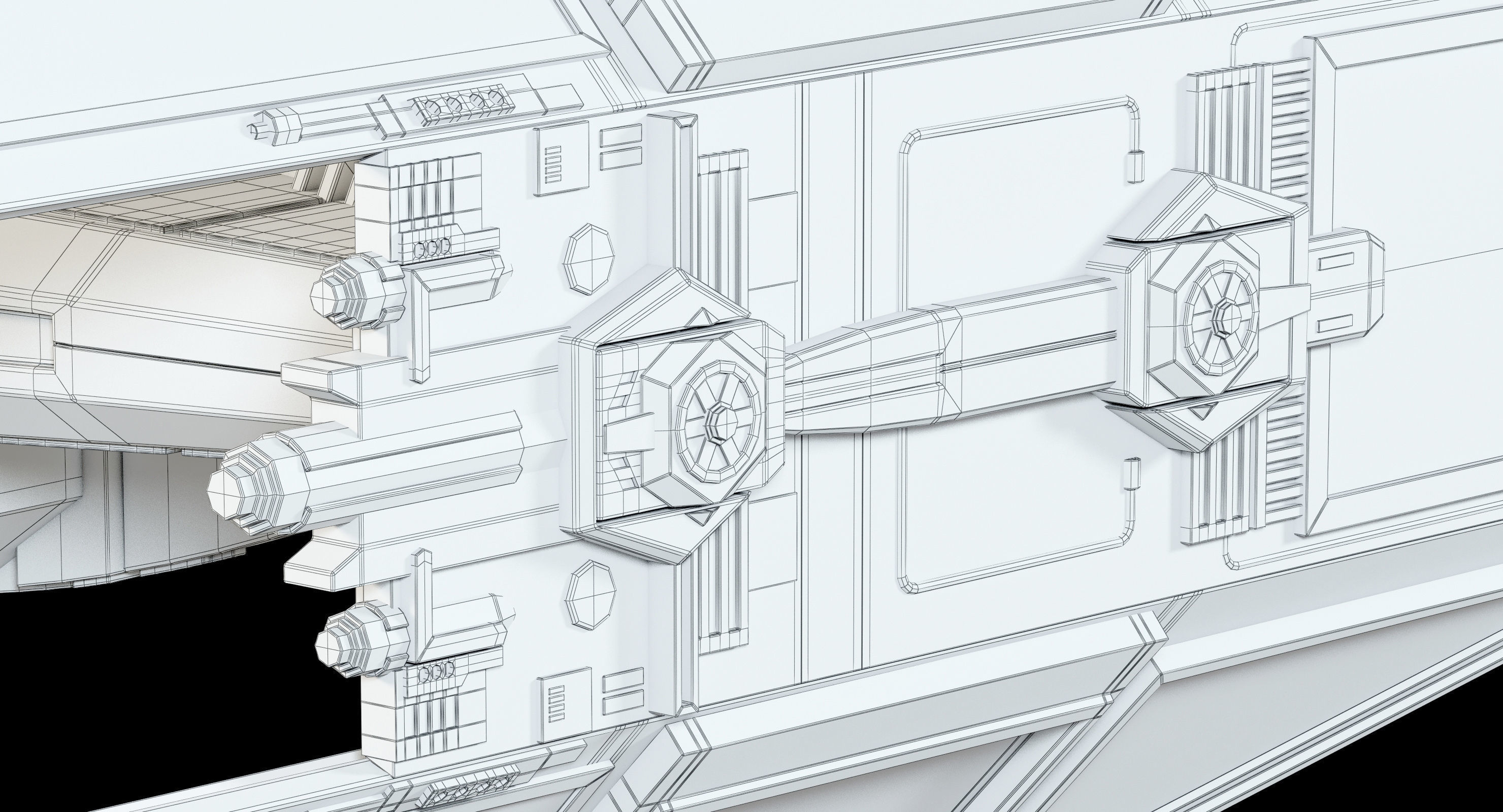 Star Wars Kylo Ren TIE silencer 3D model_30