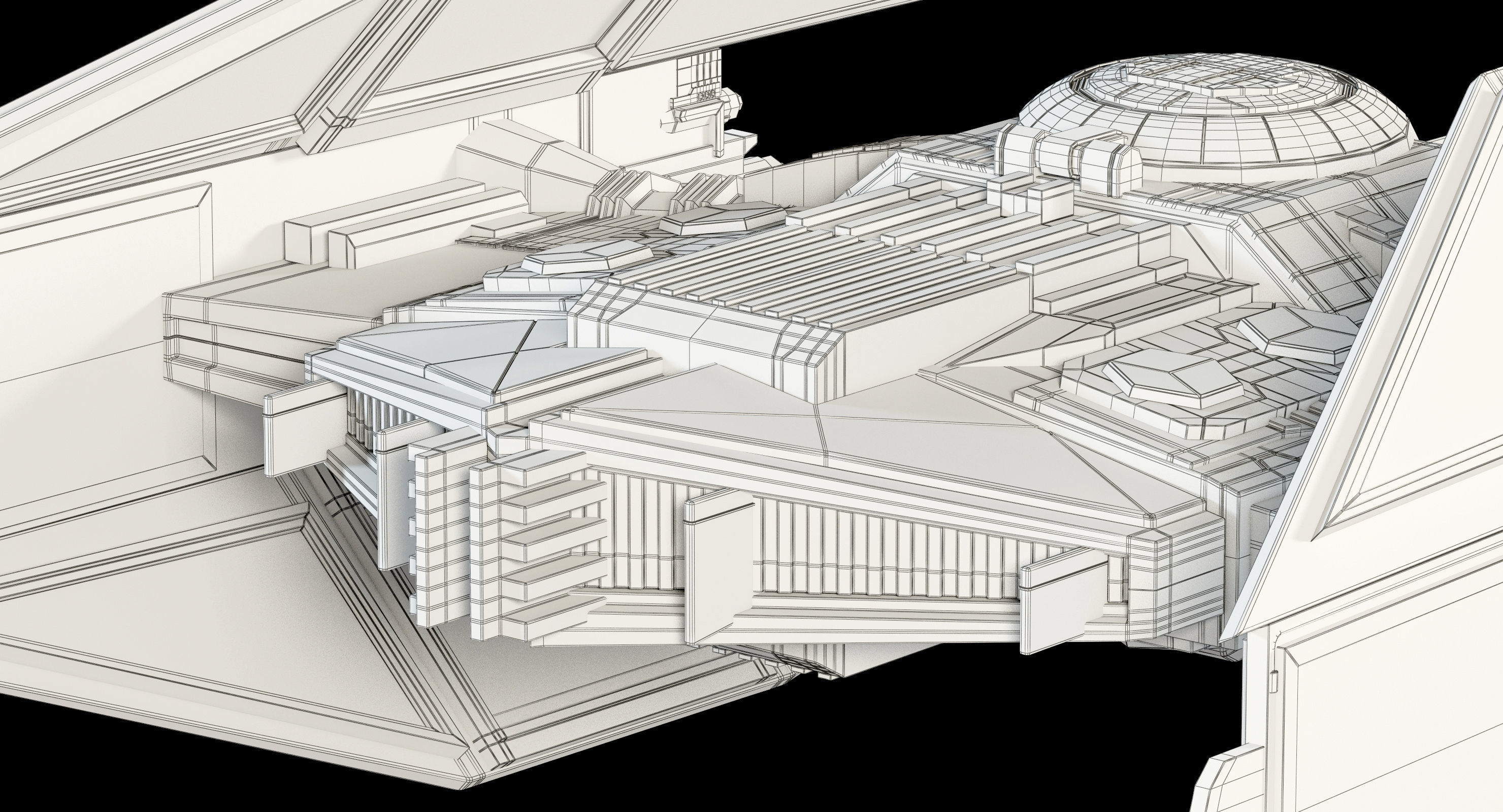Star Wars Kylo Ren TIE silencer 3D model_26