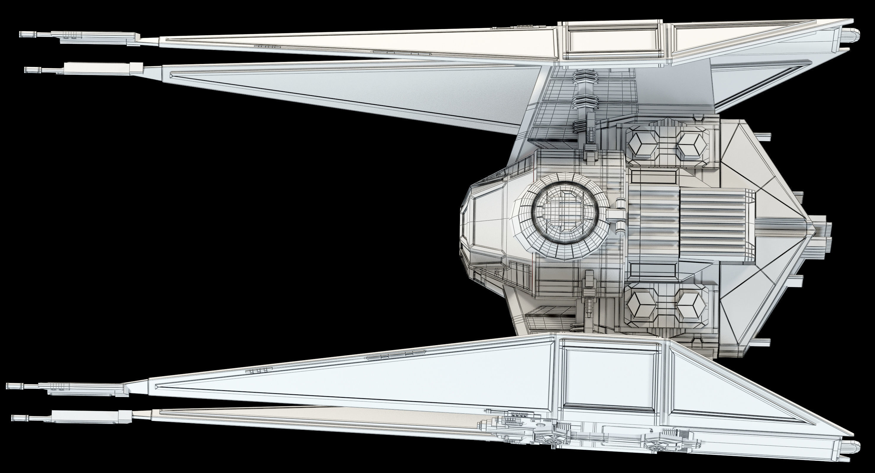 Star Wars Kylo Ren TIE silencer 3D model_28