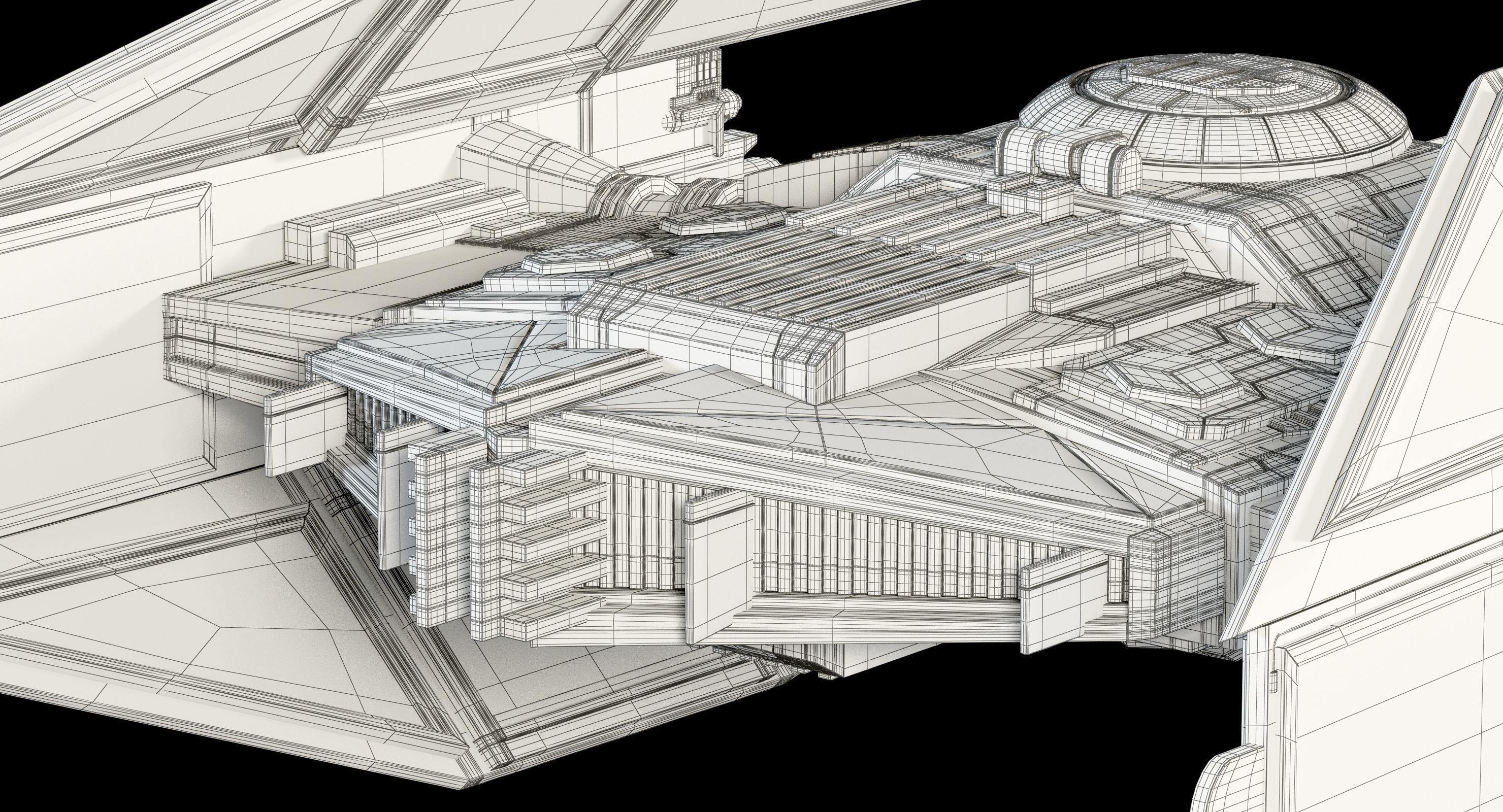 Star Wars Kylo Ren TIE silencer 3D model_25